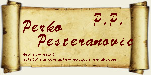 Perko Pešteranović vizit kartica